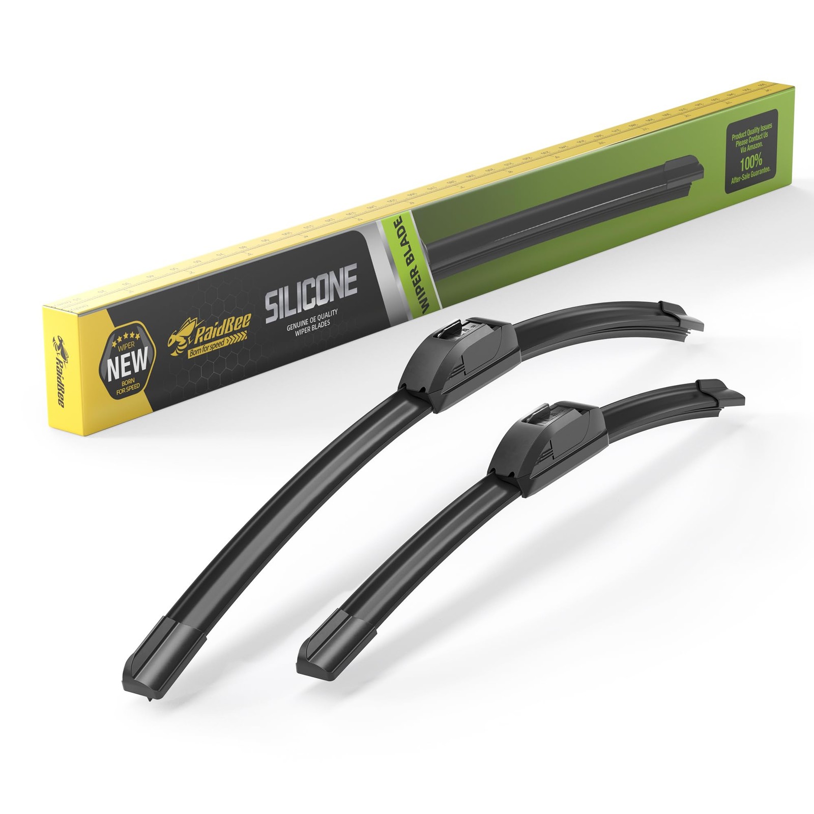 Raidbee® 26+16 inch Silicone Windshield Wiper blades Replacement for 26"+16" 