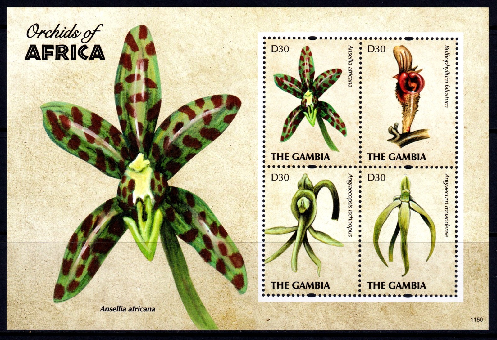 Gambia 2011 Orchids Mint MNH Miniature Sheet SC 3401