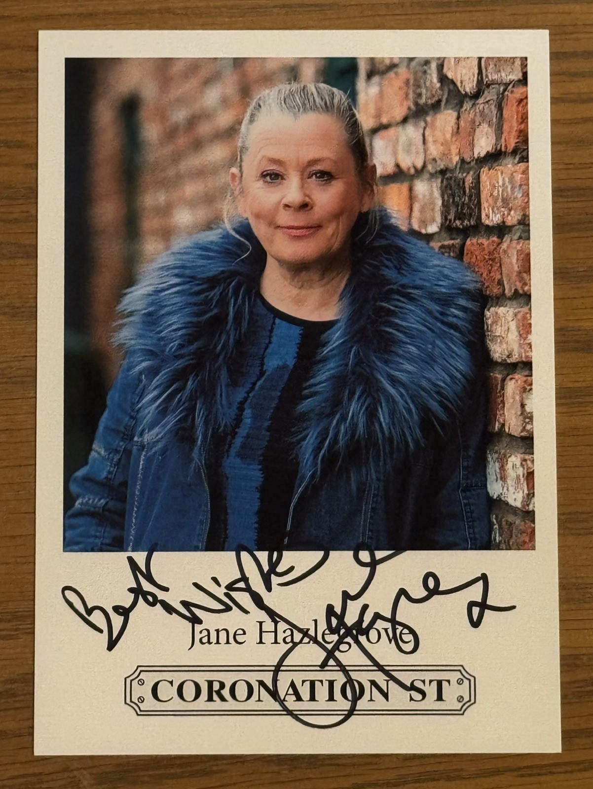 Jane Hazlegrove, Bernie Winter, Coronation Street, Cast Card, Photo, Hand Signed