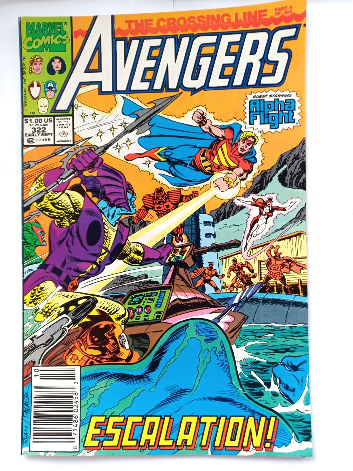 Marvel Avengers #322 (early Sep 1990) - Alpha Flight - Excellent condition