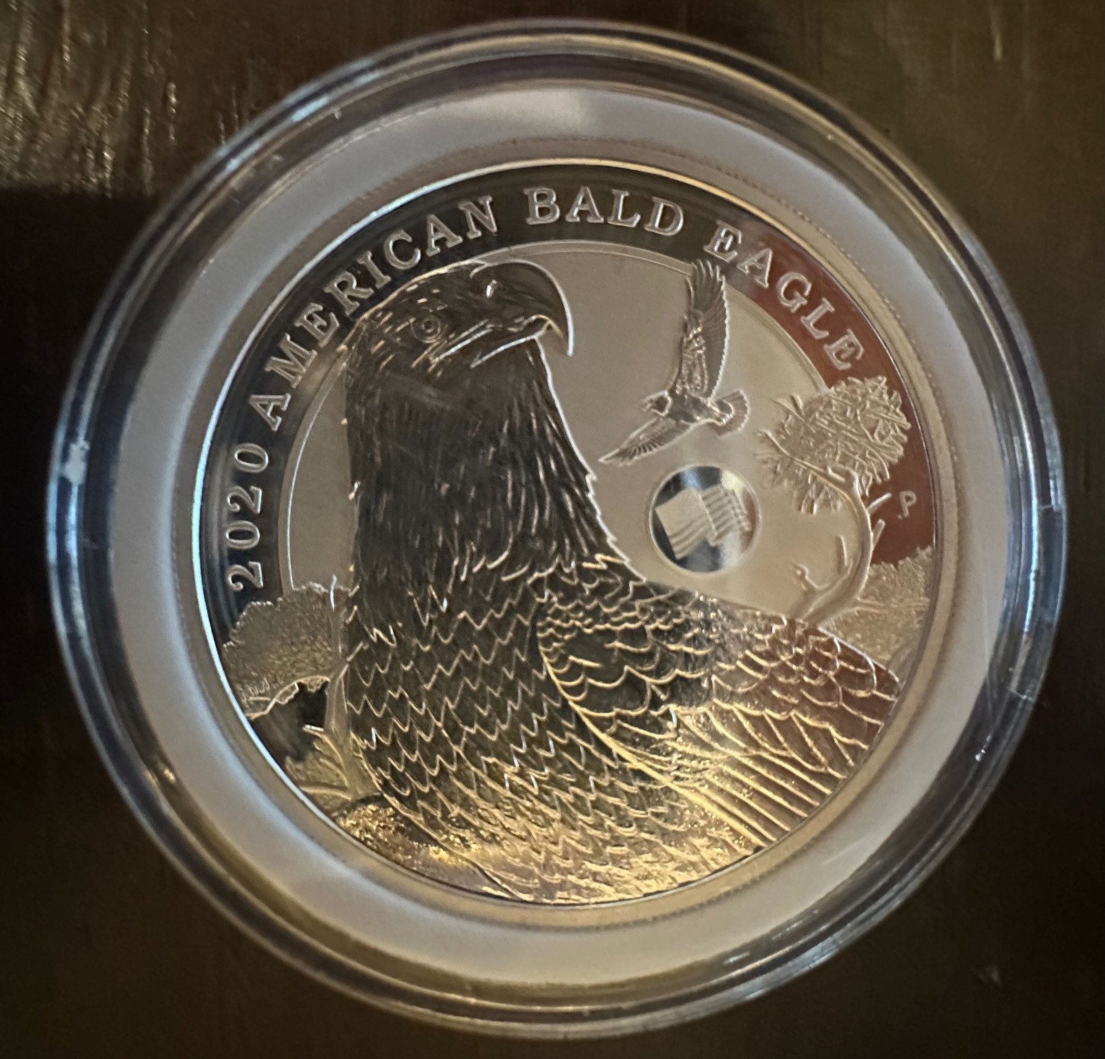 2020-P TUVALU American Bald Eagle Flag 1 Oz 9999 Silver 1 Dollars Elizabeth II