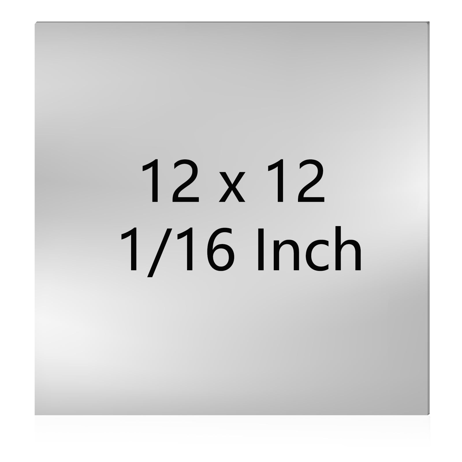 304 Stainless Steel Sheet Plate 12x12x1/16" 16 Gauge Brushed Silver Surface