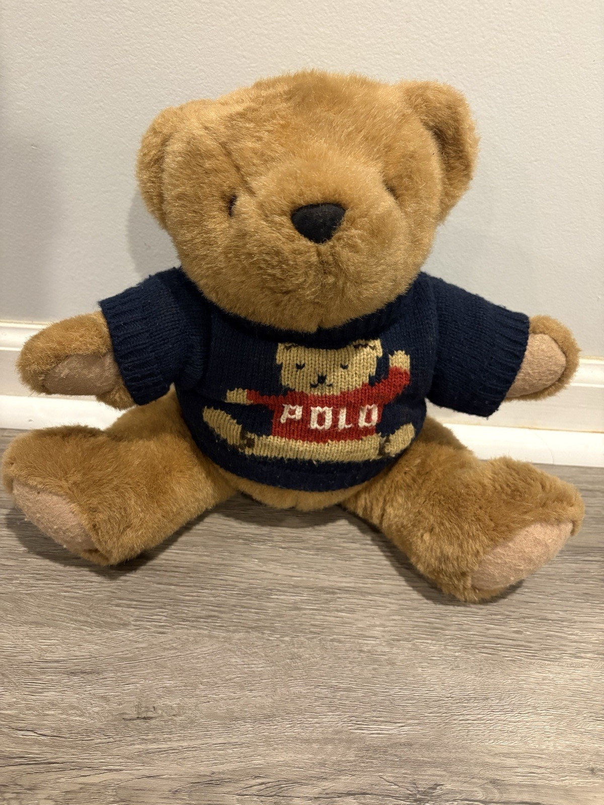 Vintage Polo Ralph Lauren Stuffed Plush Teddy Bear 90s Jointed Good Condition