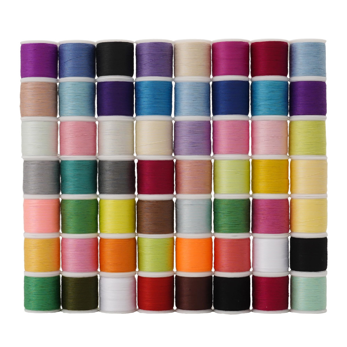 56 Spools Sewing Thread Kit, Hand/Machine, Colorful Polyester