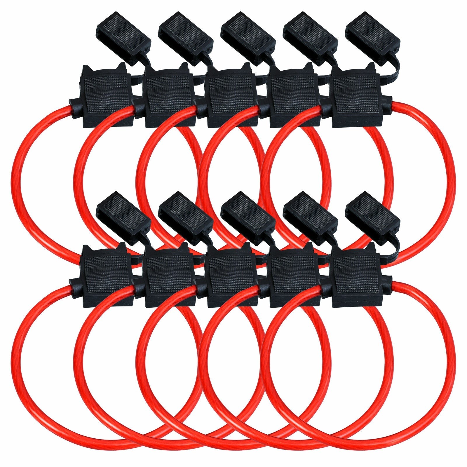 10 XP Audio XATC8G 8 Gauge ATC In-Line Blade Fuse Holder OFC Copper Wire