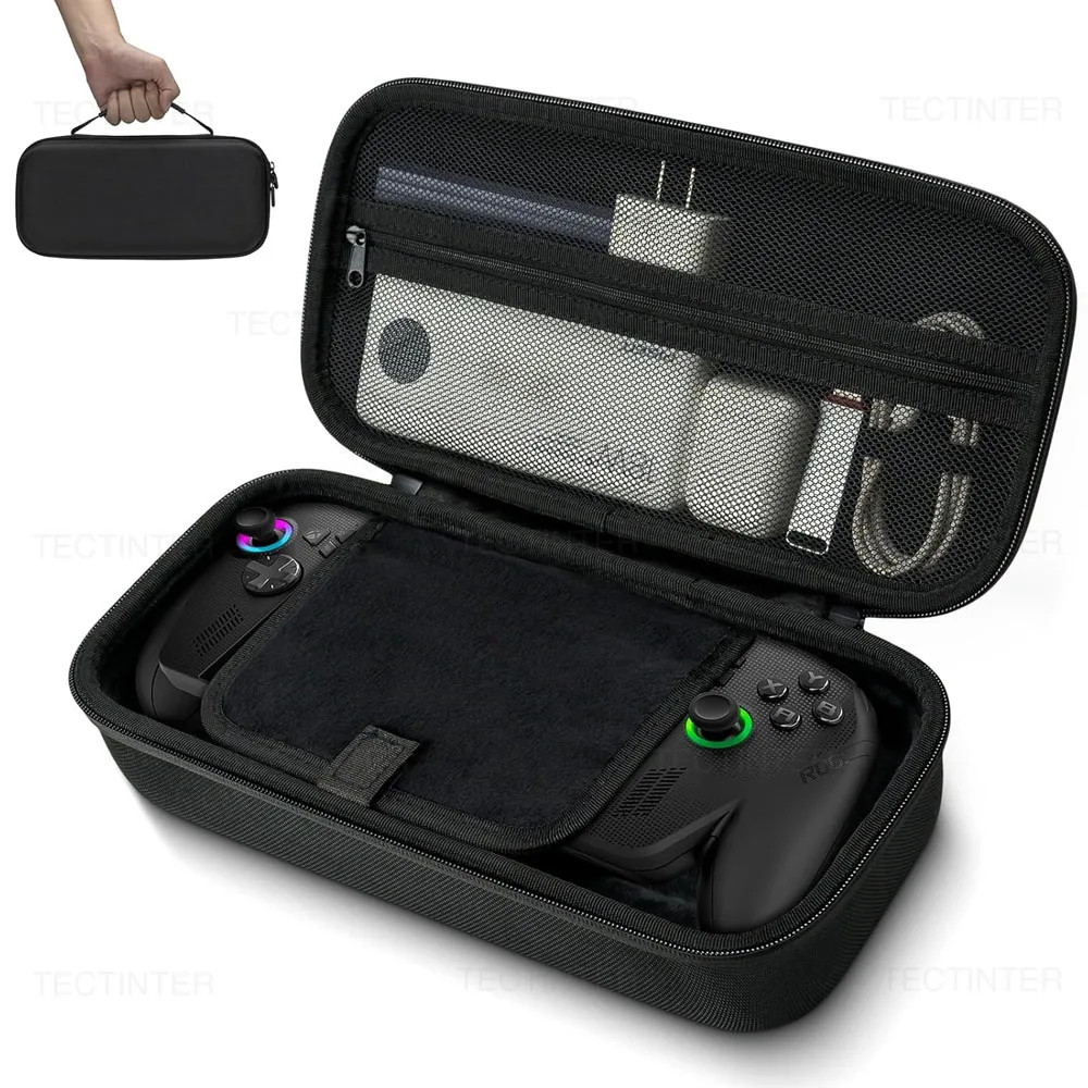 Large Capacity Carrying Case for ASUS ROG XBOX ALLY X 2025 Handheld Hard EVA Tra