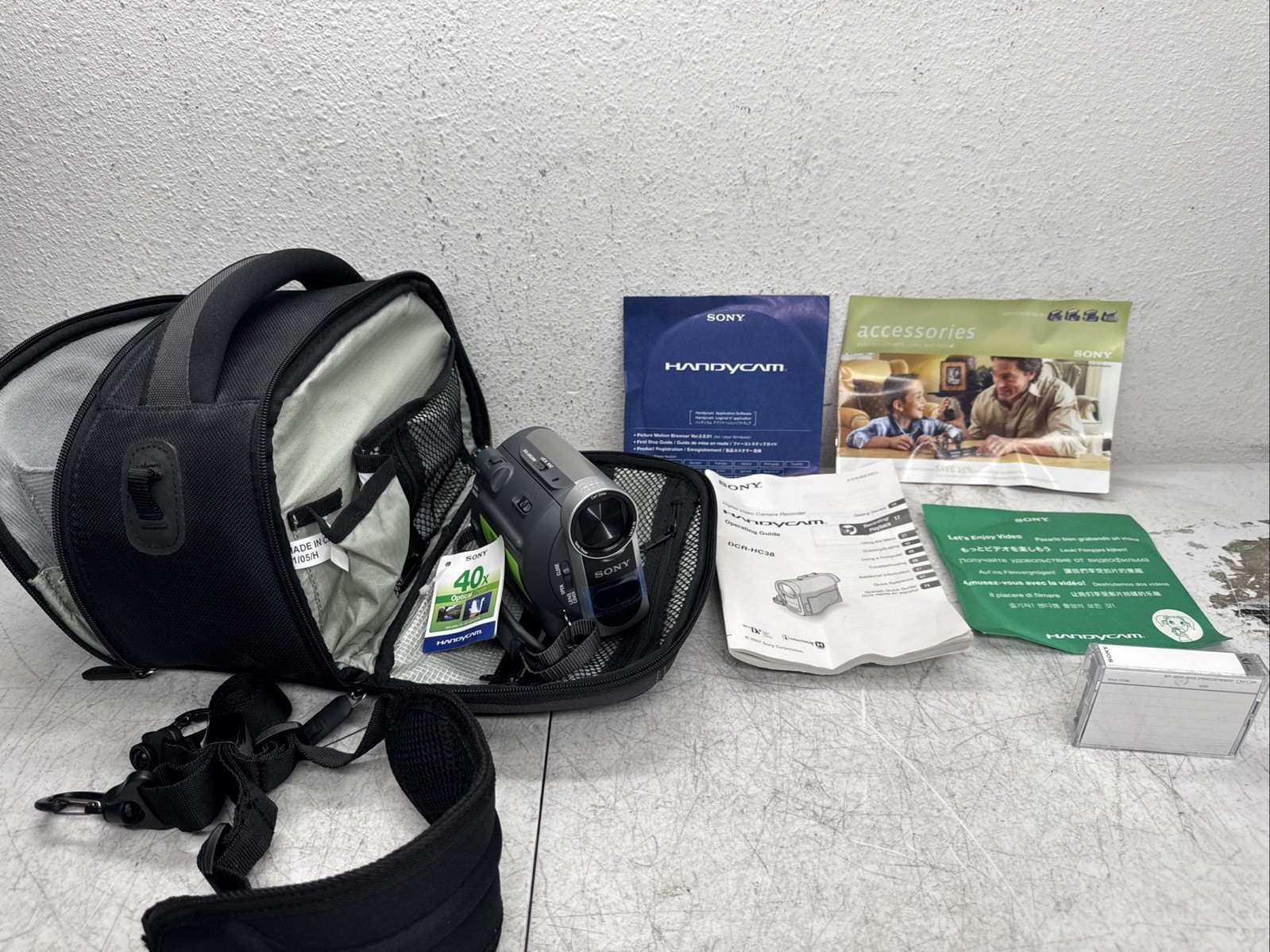 NEW Sony DCR-HC38 MiniDV Silver Digital Camcorder 40x Optical Zoom OLD STOCK