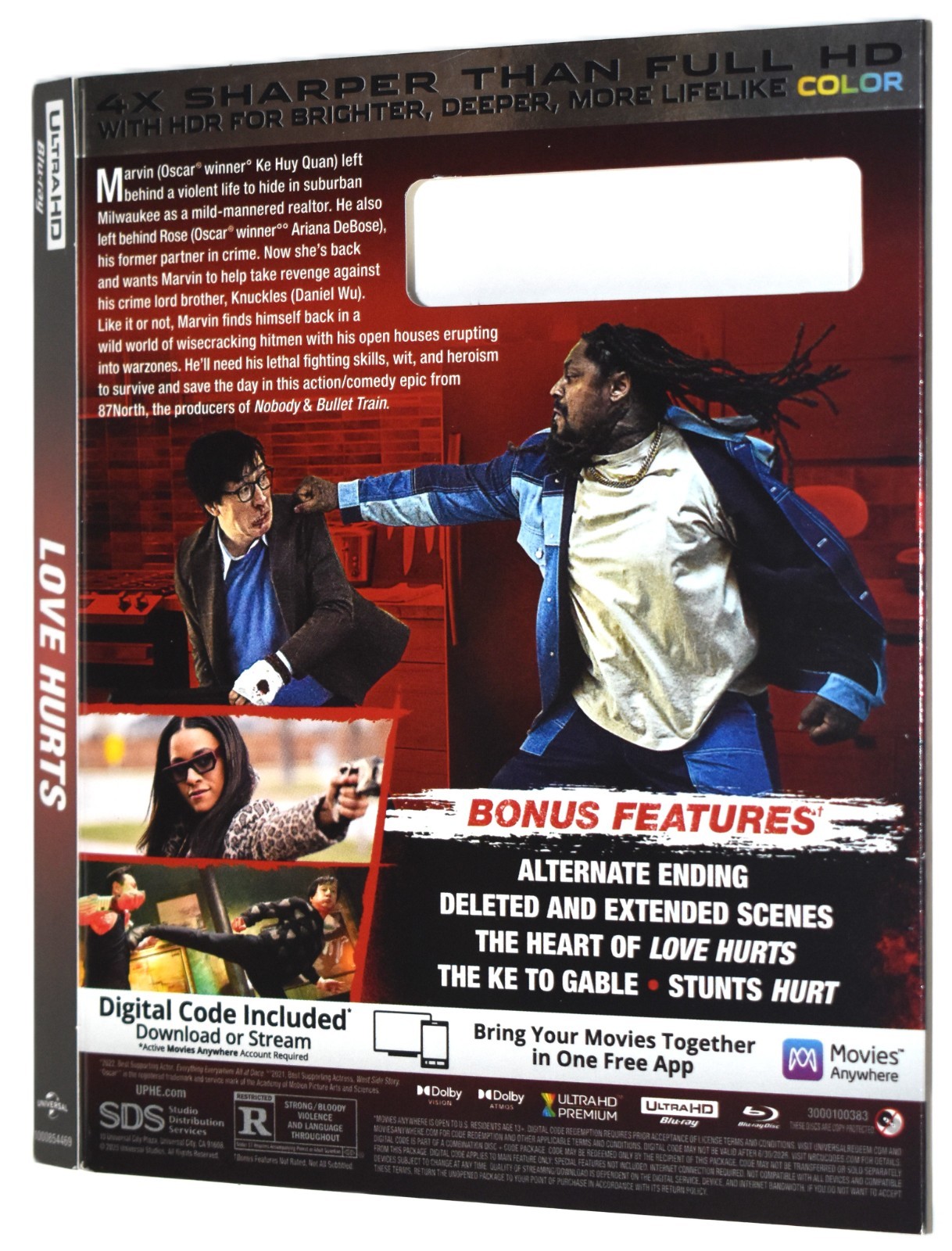 UHD SLIPCOVER ONLY - Fits: Love Hurts Ultra HD 4K Blu-ray - COVER ONLY