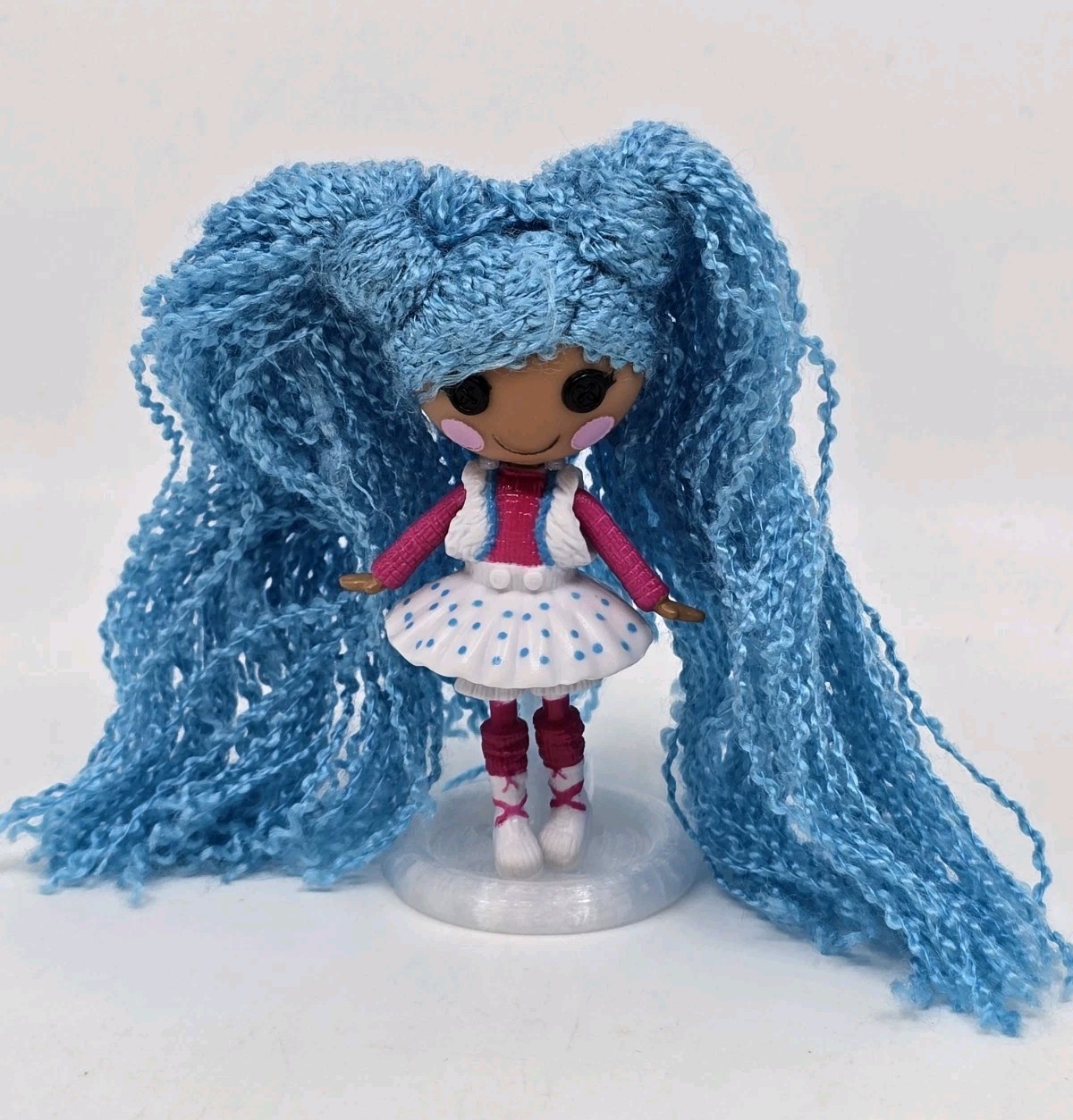 Lalaloopsy Mini Doll Mittens Fluff n Stuff Loopy Blue Yarn Hair