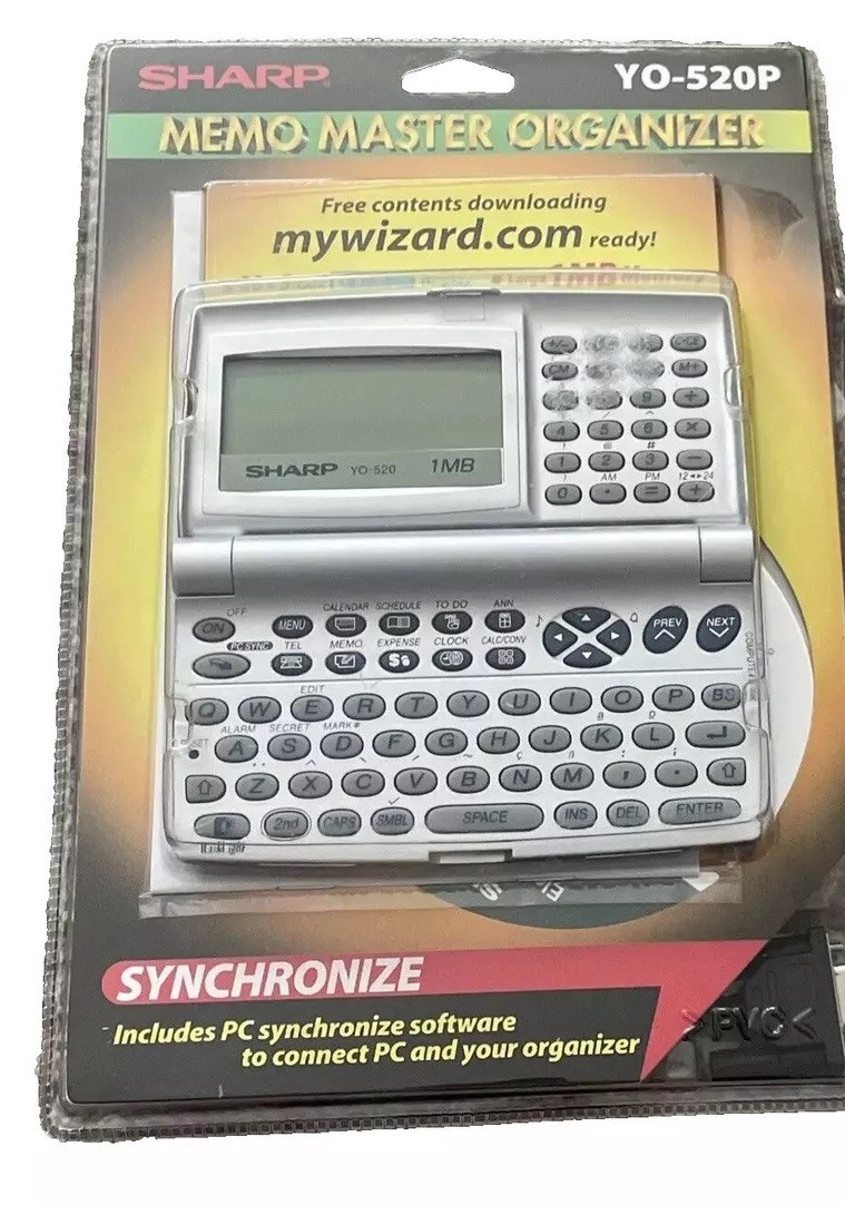 Sharp YO-520P Synchronize Memo Master Organizer Electronic NOS