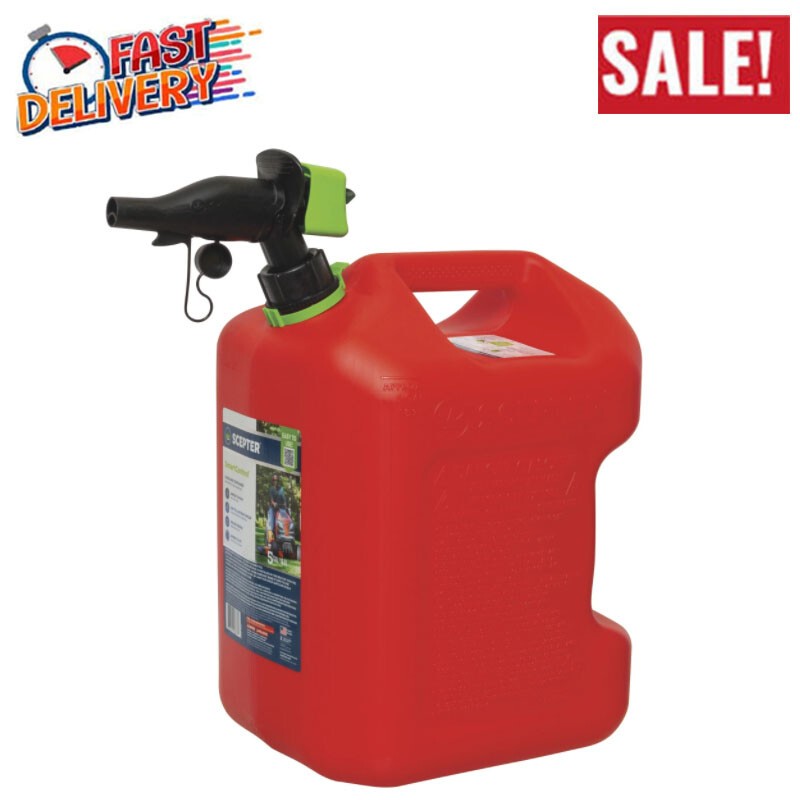 5 Gallon SmartControl Gas Container w/Rear Handle Easy Filling Red US