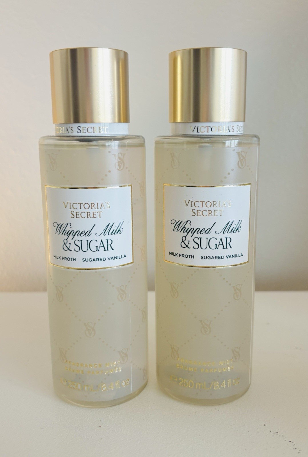 Victoria's Secret Whipped Milk & Sugar Fragrance Mist Lot of 2 8.4 Oz