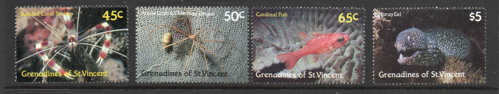 Fish - St. Vincent Grenadines 1987 Marine Life set fine fresh MNH