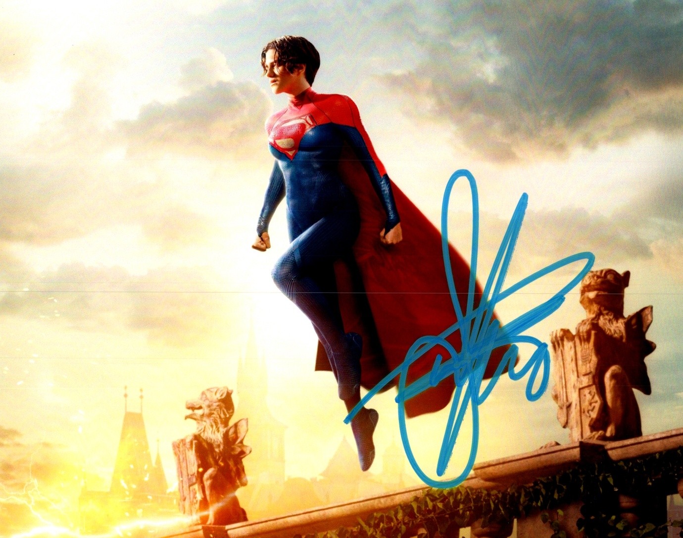Sasha Calle Supergirl Dramatic Sky Signed Autographed Photo Authentic 8X10 COA