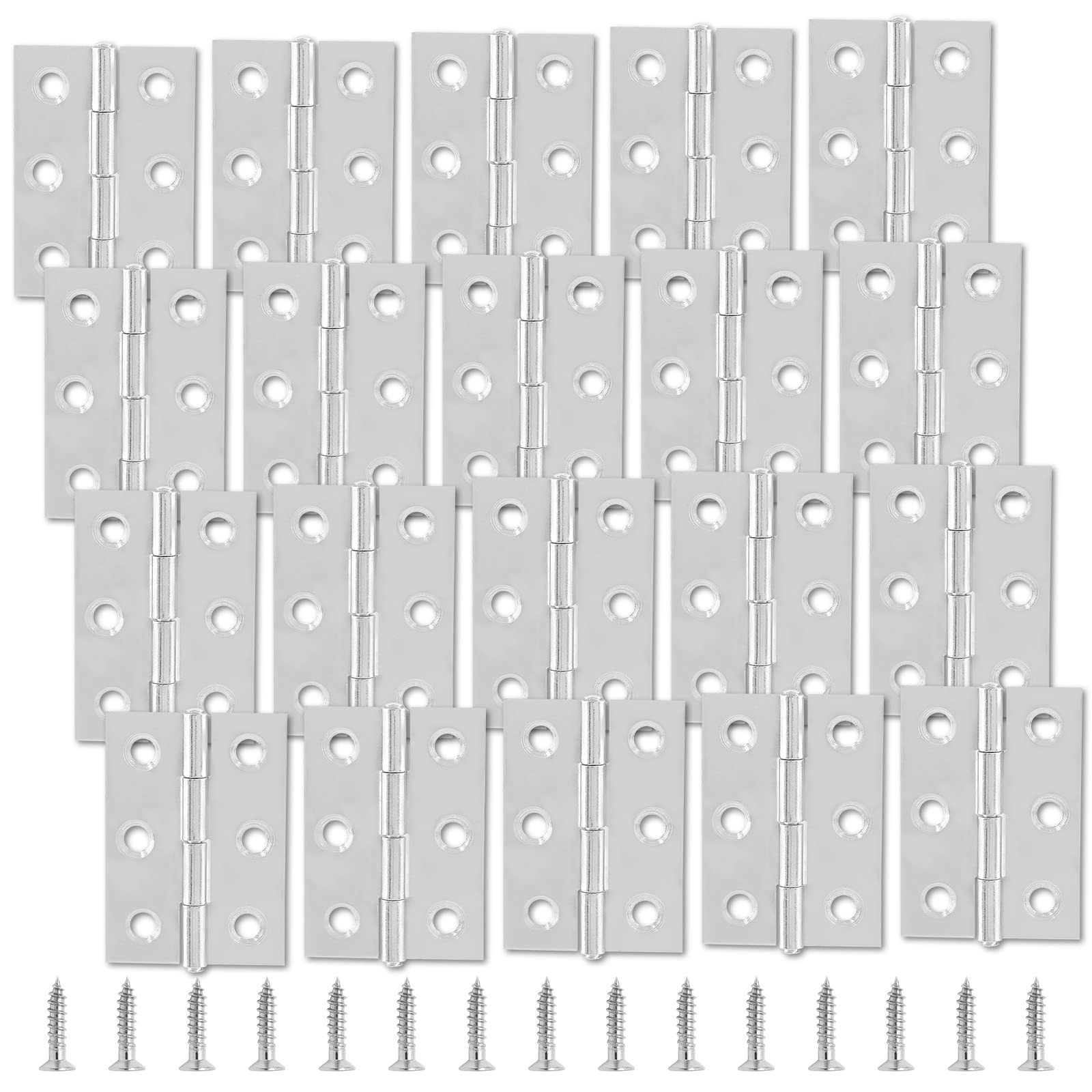 Suiwotin 20pcs 2 Inch Butt Hinges, Stainless Steel Cabinet 2 