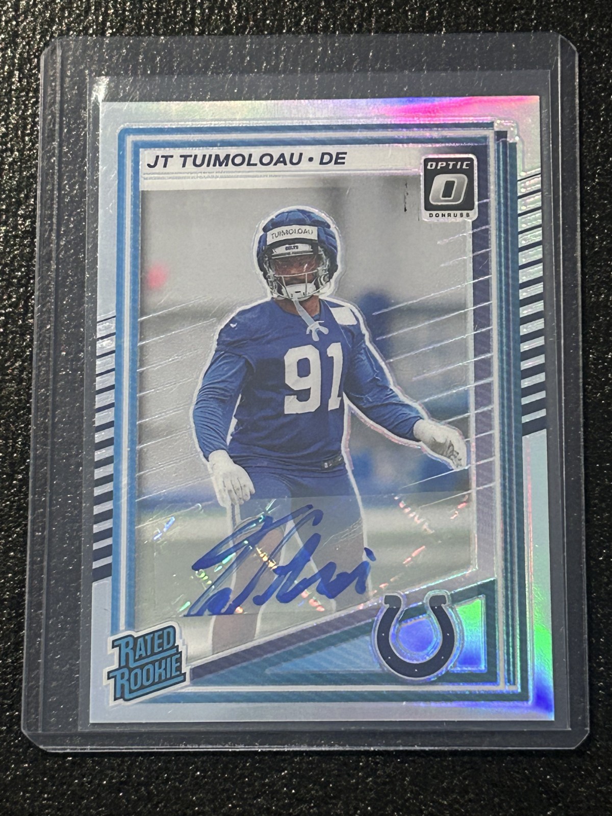 JT Tuimoloau Optic Prizm Autograph #398 – 2025 Panini Donruss Rated Rookie