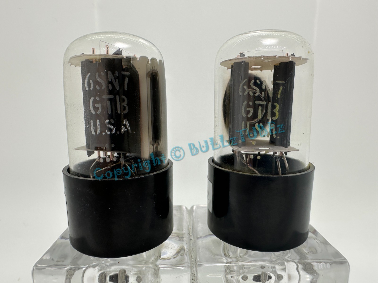 GE 6SN7GTB "GLOW DOME"  Side Getter Copper Posts - PLATINUM MATCHED on AT1000