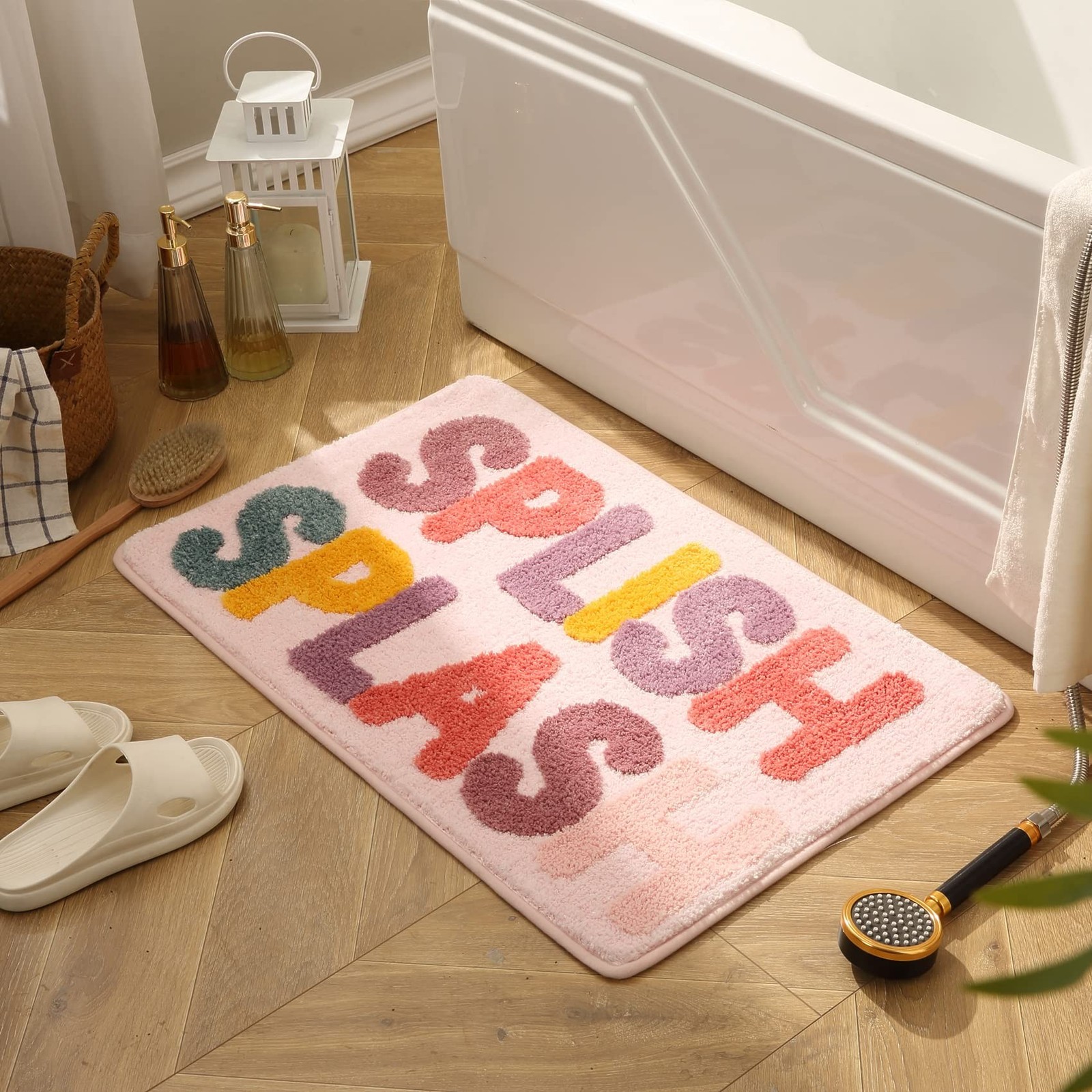 Kids Bath Rugs Microfiber Bathroom Non-Slip Mat Washable Cute Bath Mat for Ki...