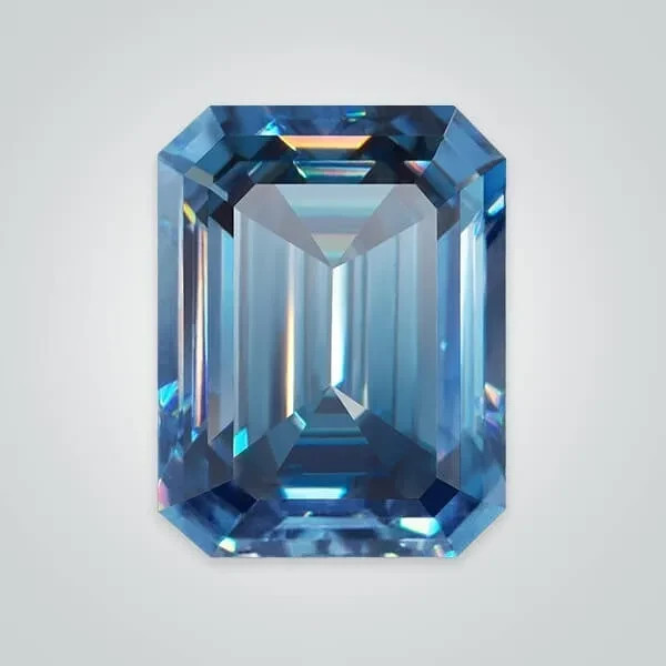 10.Ct Natural Blue Color Diamond Emerald Cut VVS1 D Grade Certified VVS1