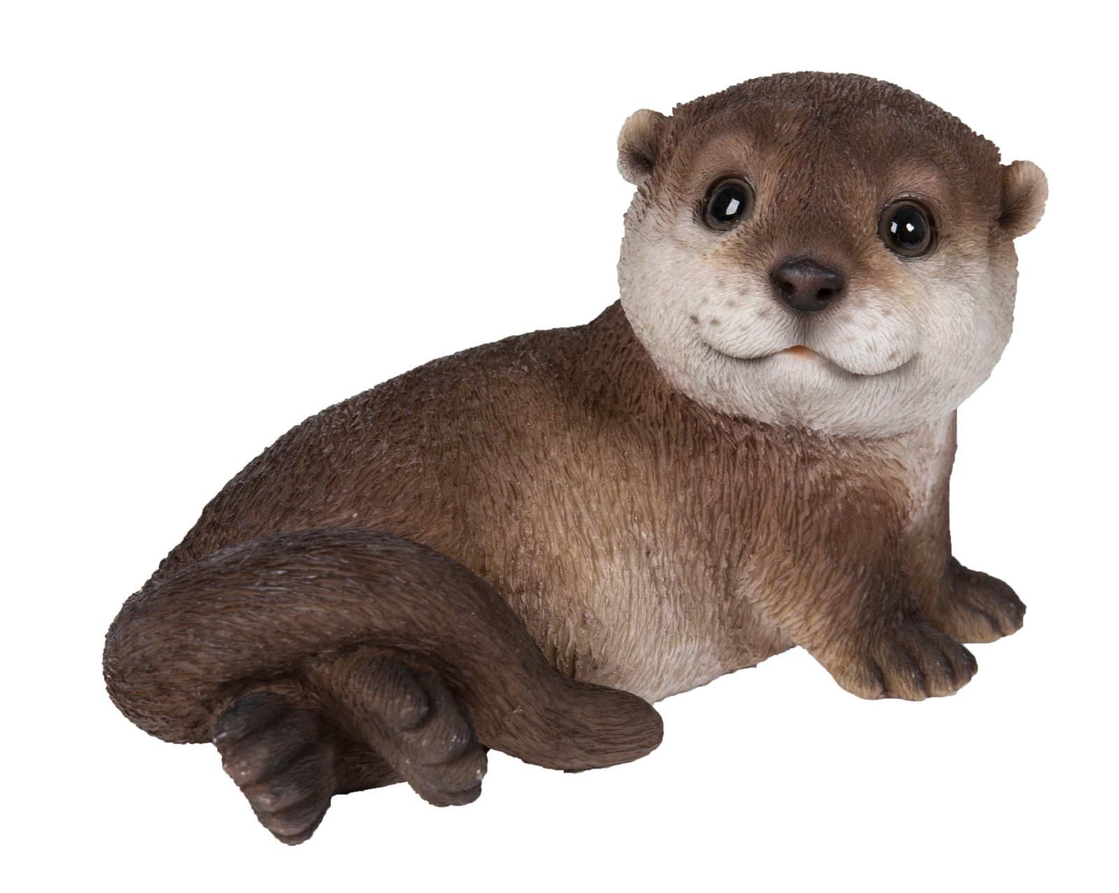 Otter Laying Back Statue - Realistic Polyresin Indoor/Outdoor Decor
