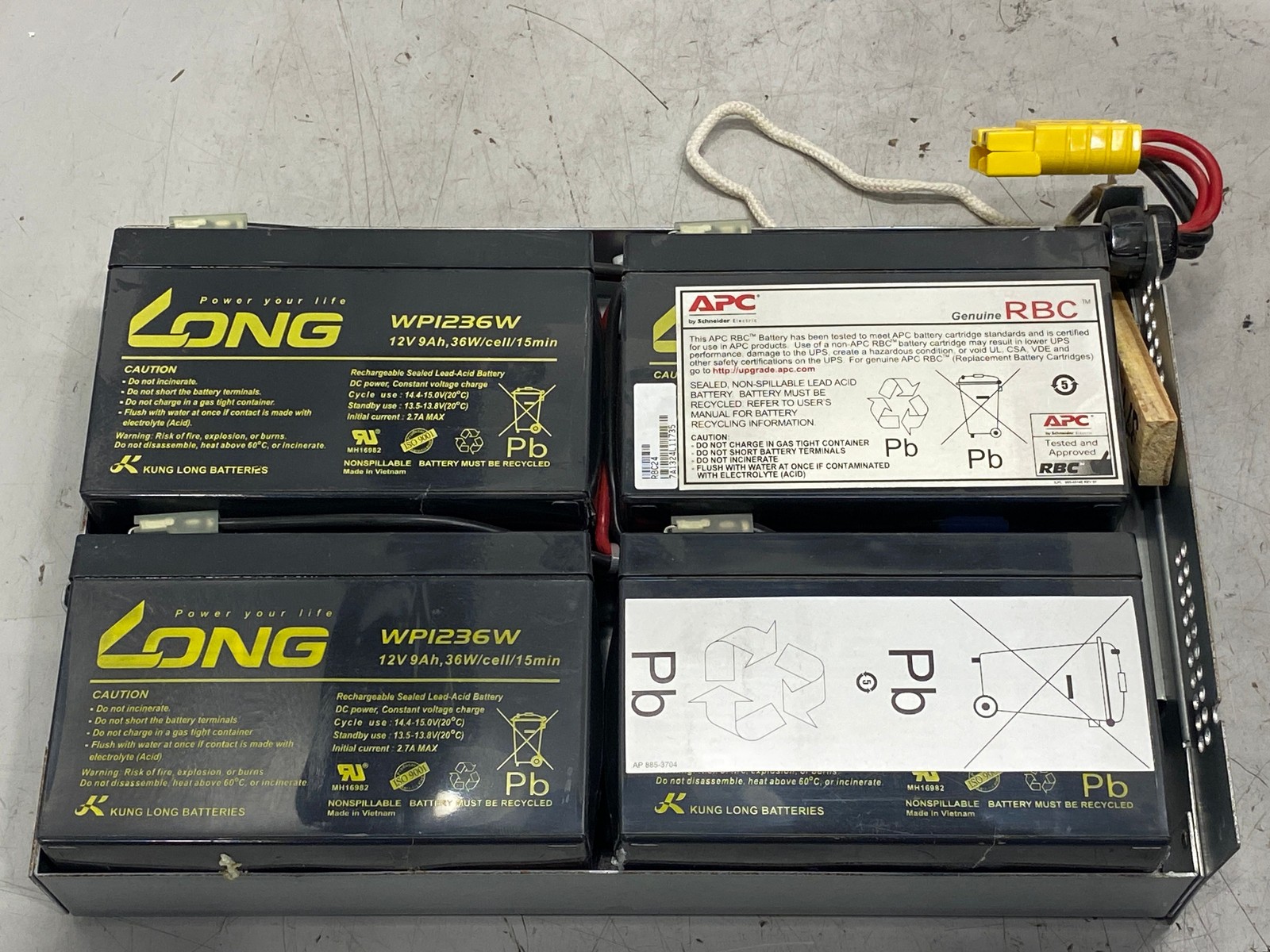 APC Replacement Battery Cartridge RBC24 (4x 12V Batteries)