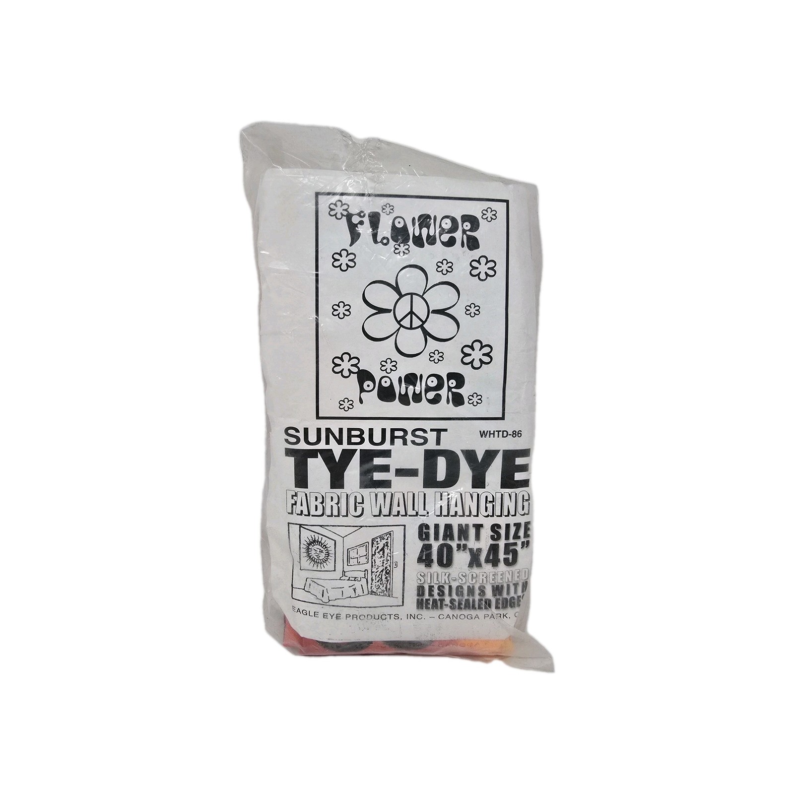 Tie Dye Tapestry Flower Power 40" x 45" Giant Fabric Wall Hanging New