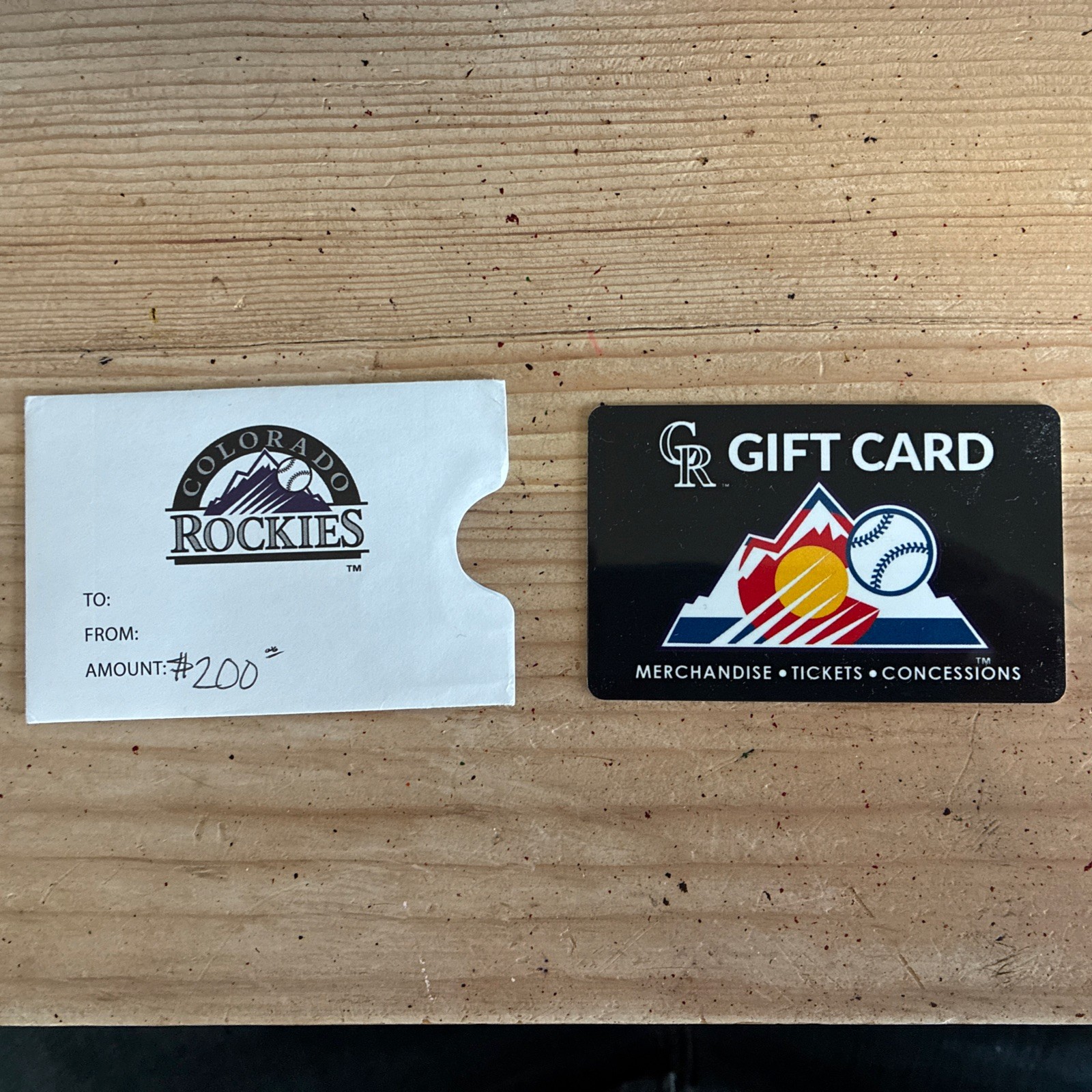 Colorado Rockies Gift Card Worth $200, New