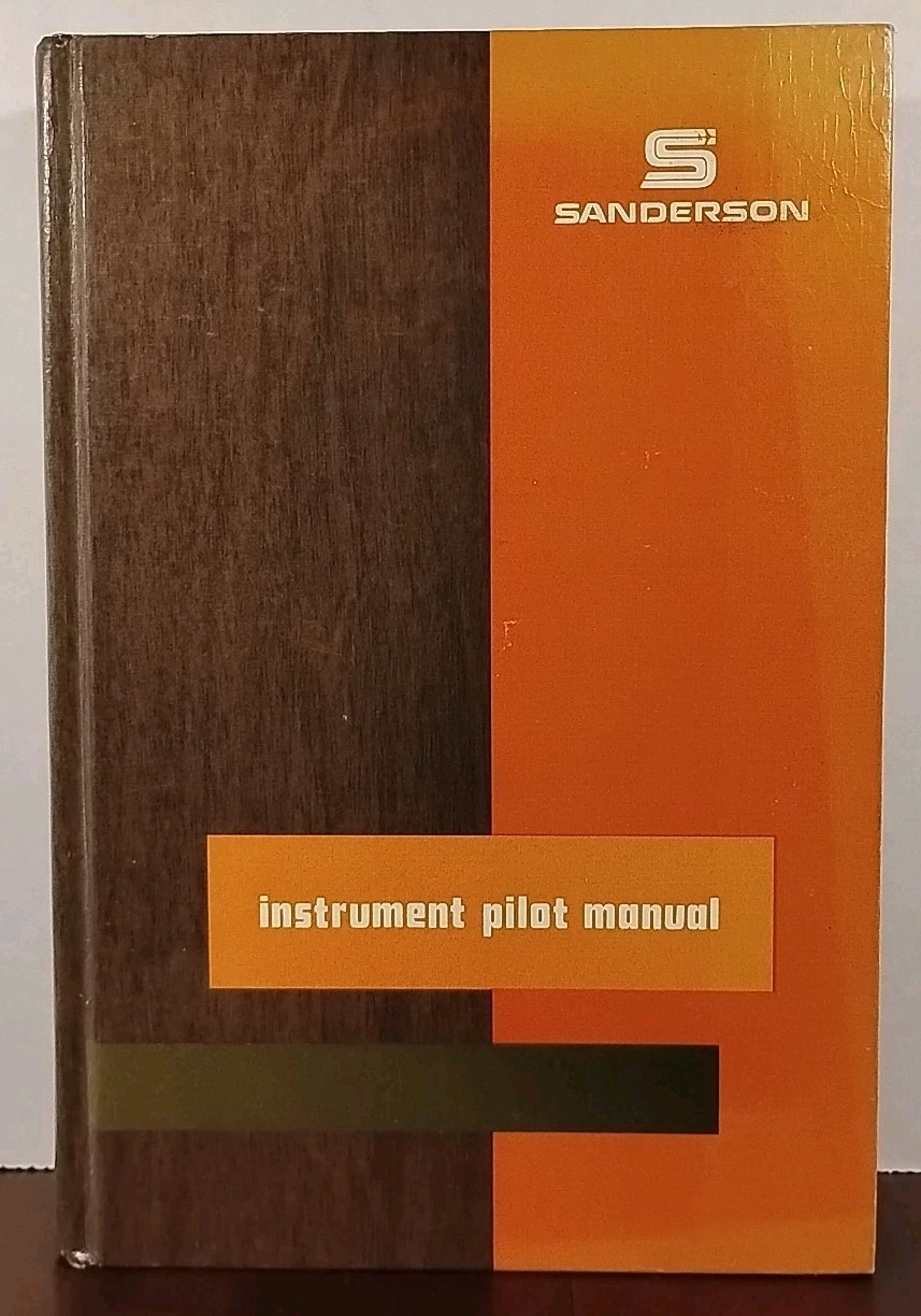 Sanderson Instrument Pilot Manual - 1974 - Vintage Illustrate Hardcover
