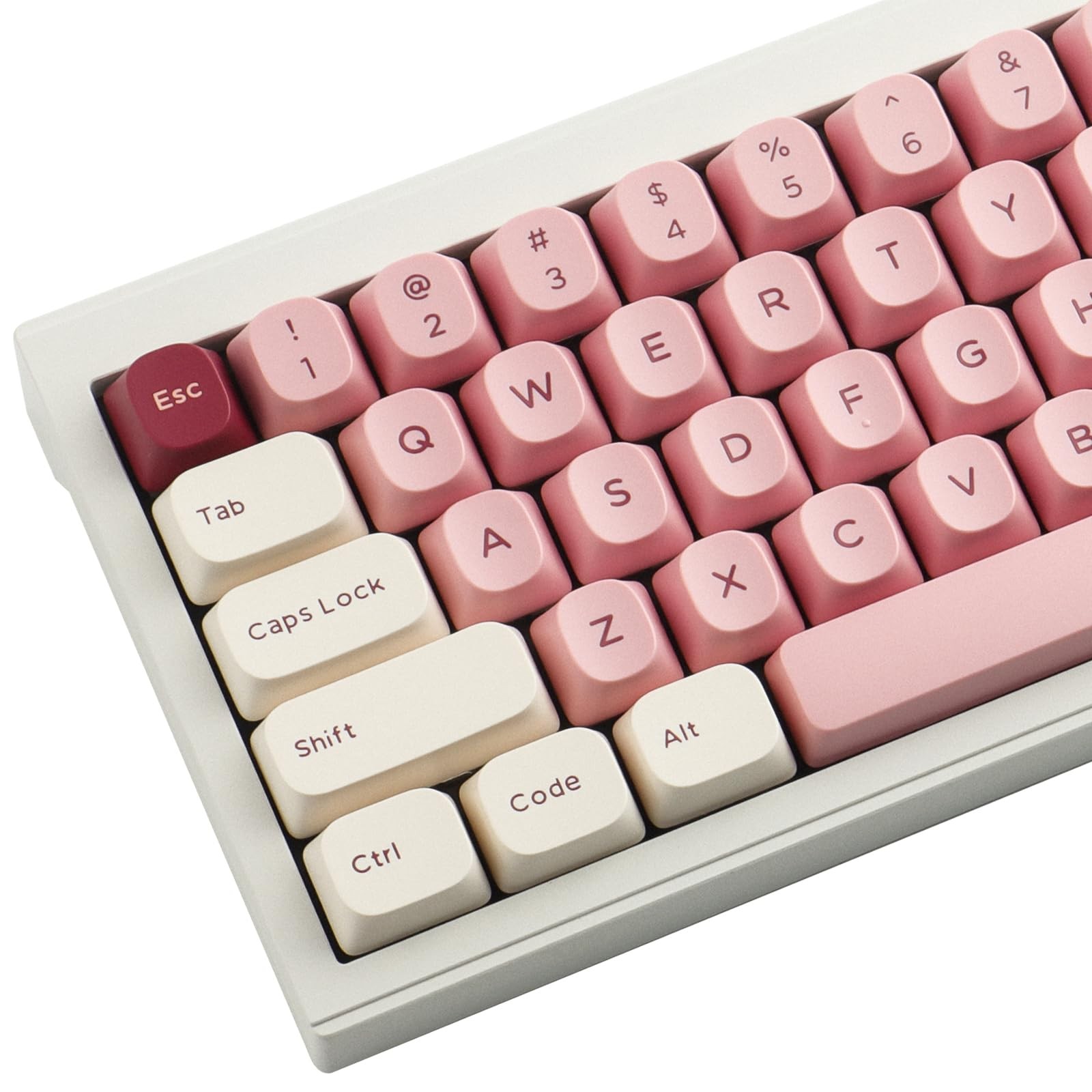 PBT Keycaps 172 Keys Pink Keycap, Cute Keycaps Dye-Sublimation YMK Profile Do...