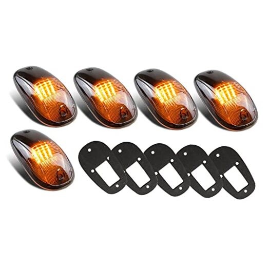  Cab Roof Marker Lights for 2003-2016 Dodge Smoked Lens/16 Amber LEDs inside