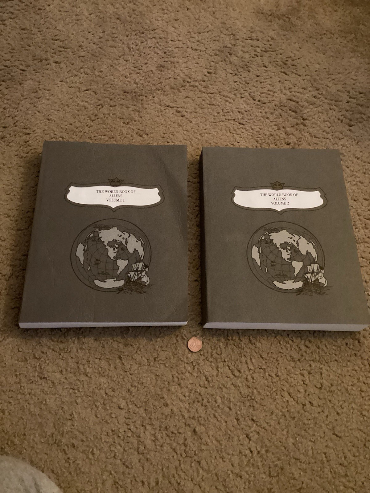 Vintage GENEALOGY FAMILY TREE THE WORLD BOOK OF ALLENS VOL 1 & 2 sc