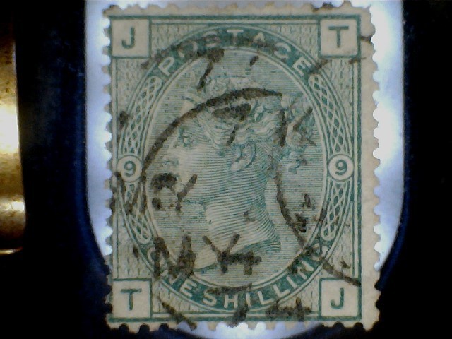 Stamps GB QV SG148, 1/- Green