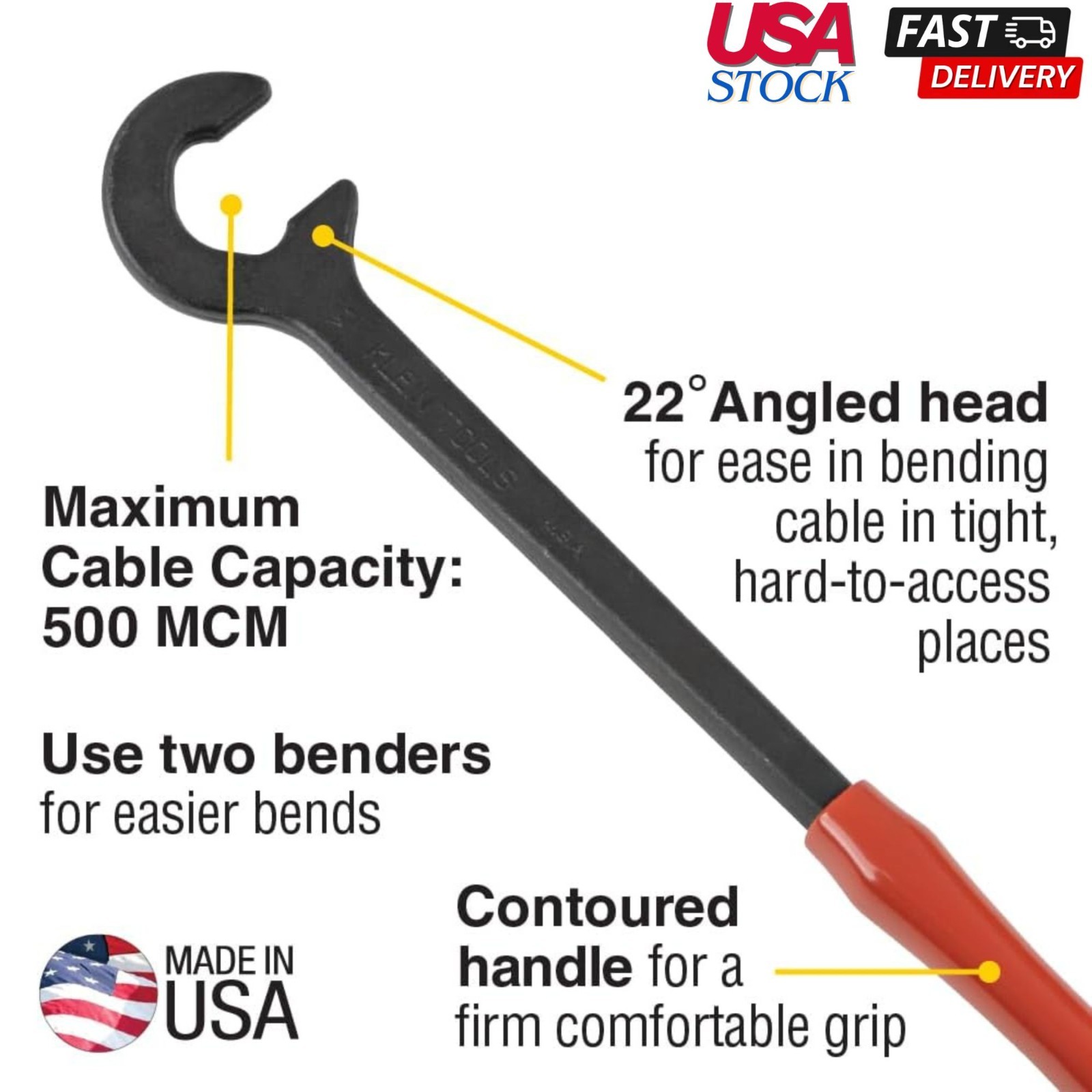 Cable Bender Tool for Bending 500MCM Wire Conductor Breaker Panel Installation
