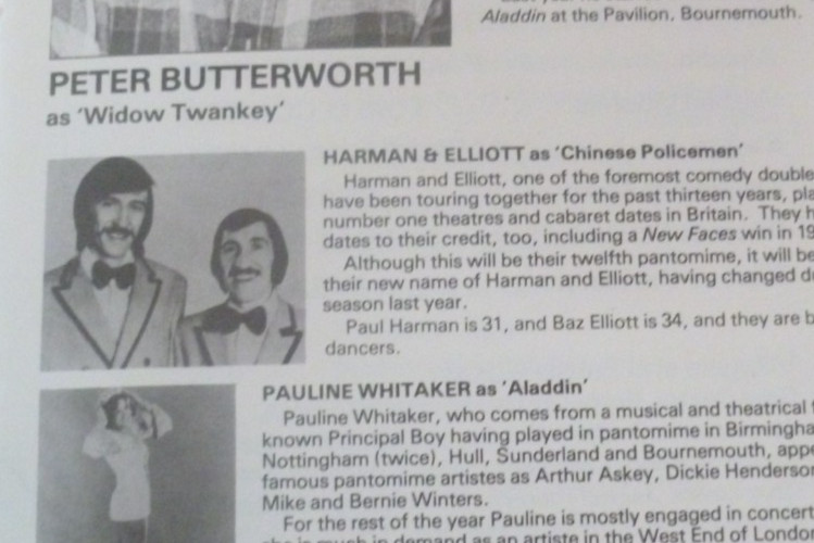 The Chuckle Brothers Tom O'Connor Peter Butterworth Coventry Panto Program 1978
