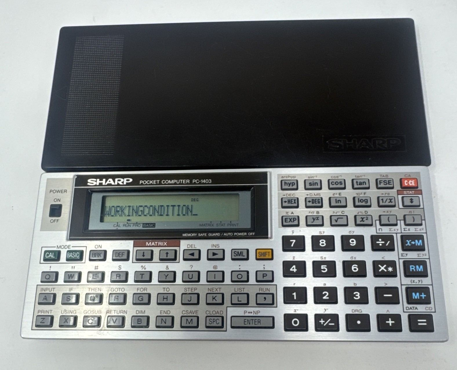 SHARP PC-1403H pocket computer  32 KB  very good condition- Works