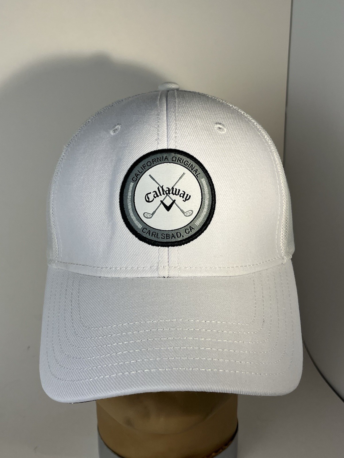 Callaway Golf Trucker White Trucker Snapback Mesh Golf Hat Cap