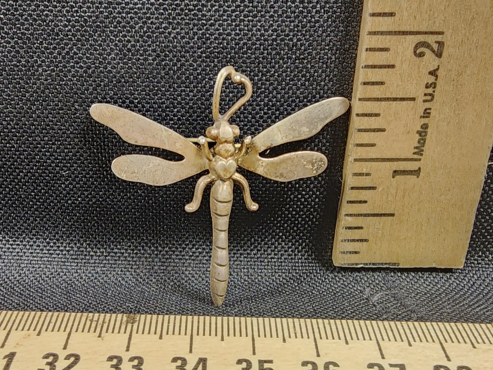 Vintage Sterling Silver Dragonfly Brooch Pin/Pendant Marked/Tested+