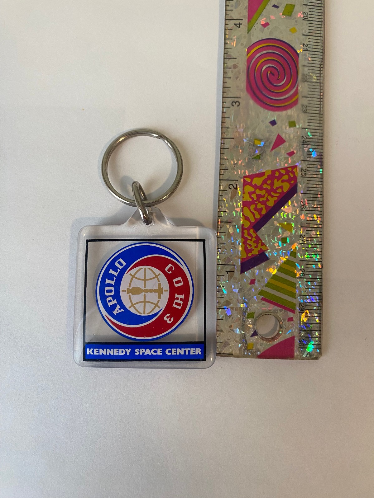 Vintage 1975 Apollo Soyuz Mission NASA Kennedy Space Center Flight Keychain