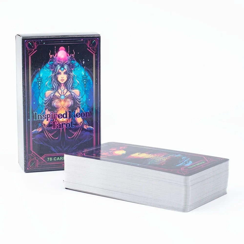 Inspired Neon Tarot Cards 10.3*6Cm  English Visions Divination Edition Deck Boar