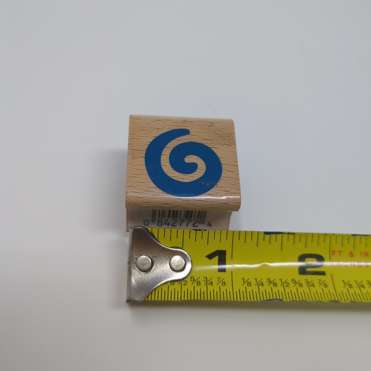 All Night Media Swirl Mini Small Wood Mounted Rubber Stamp