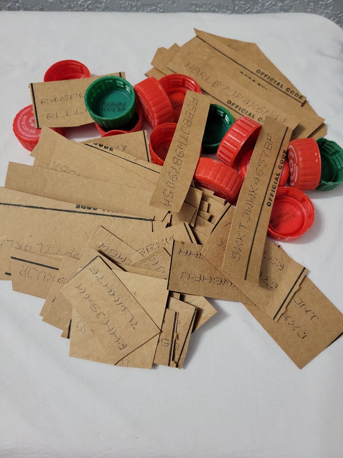 Lot of 74 Coke Reward Codes Proofs of Purchase Cardboard & Caps