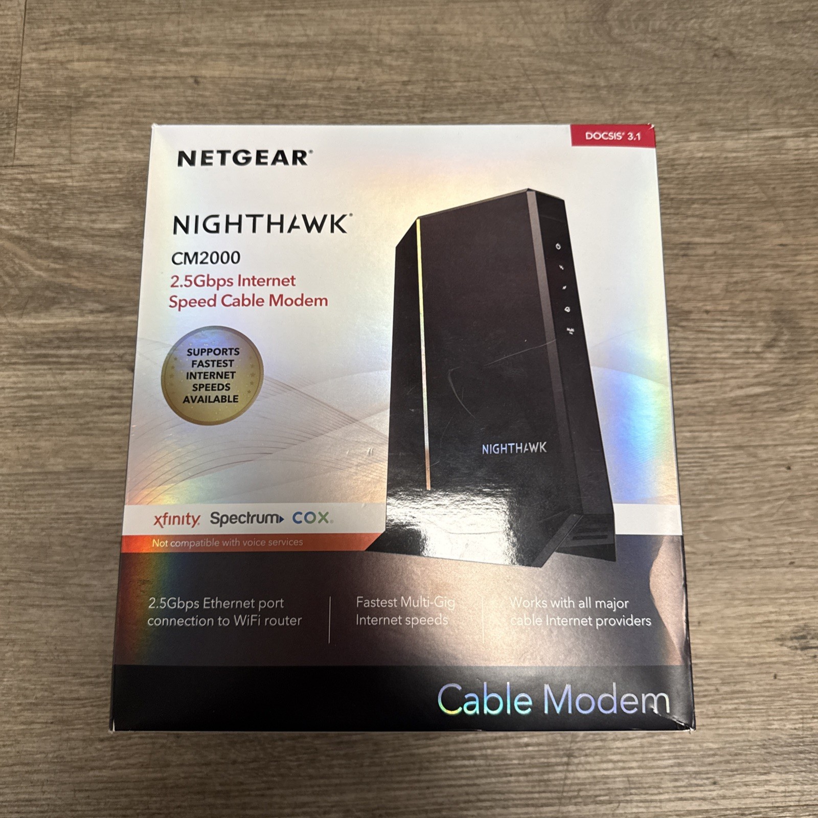 Netgear Nighthawk CM2000 2.5Gbps Multi Gig Internet Speed Cable Modem DOCSIS 3.1
