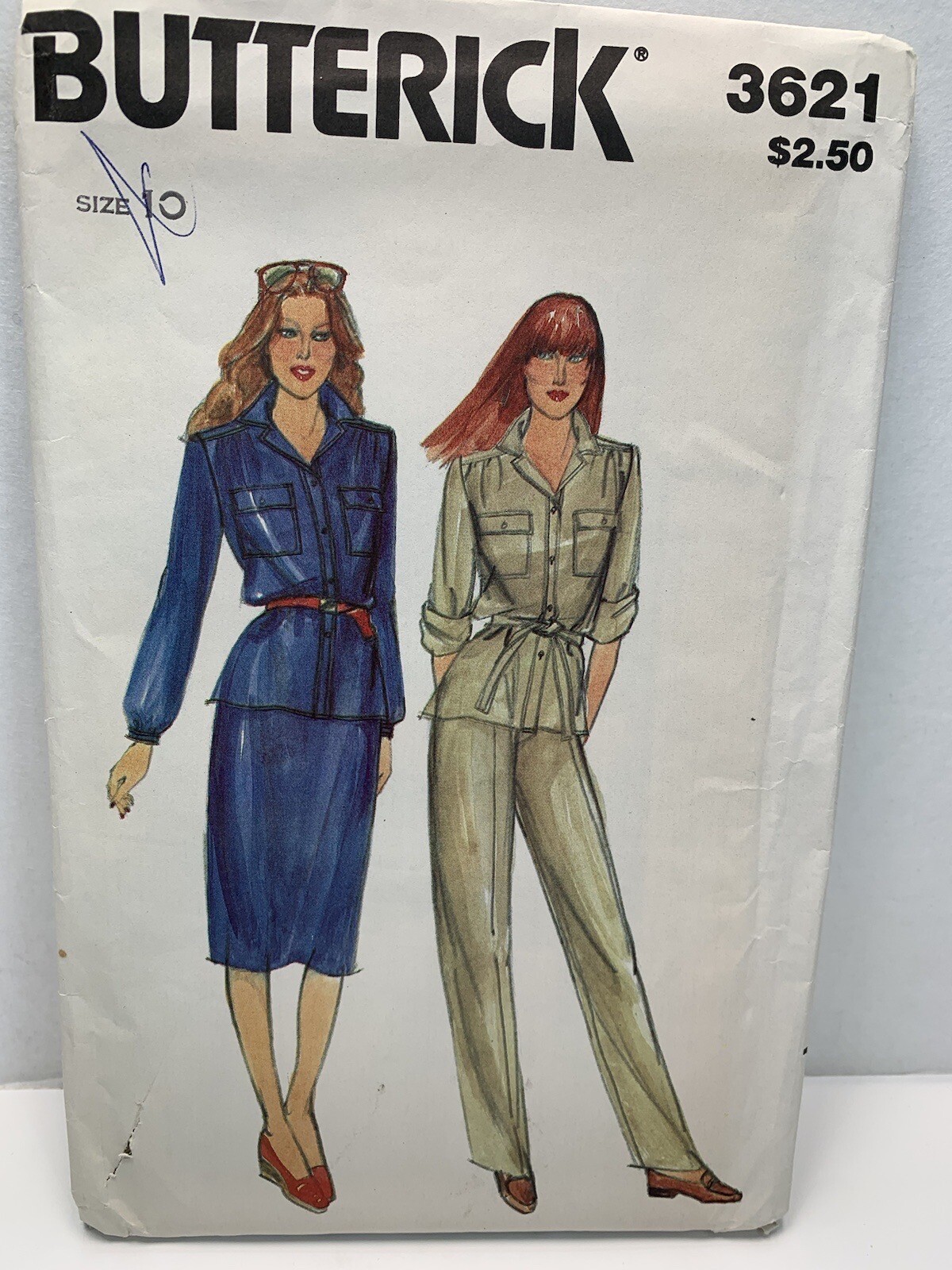 Butterick 3621 Misses Loose Fitting Jacket Skirt Pants Pattern 10 *uncut*