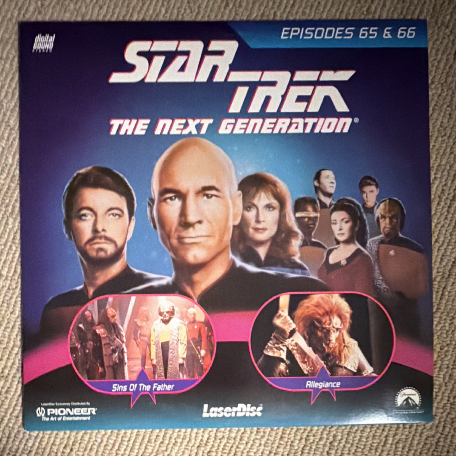 Star Trek The Next Generation LaserDisc Episodes 65 66 Sins of the Father Alleg…