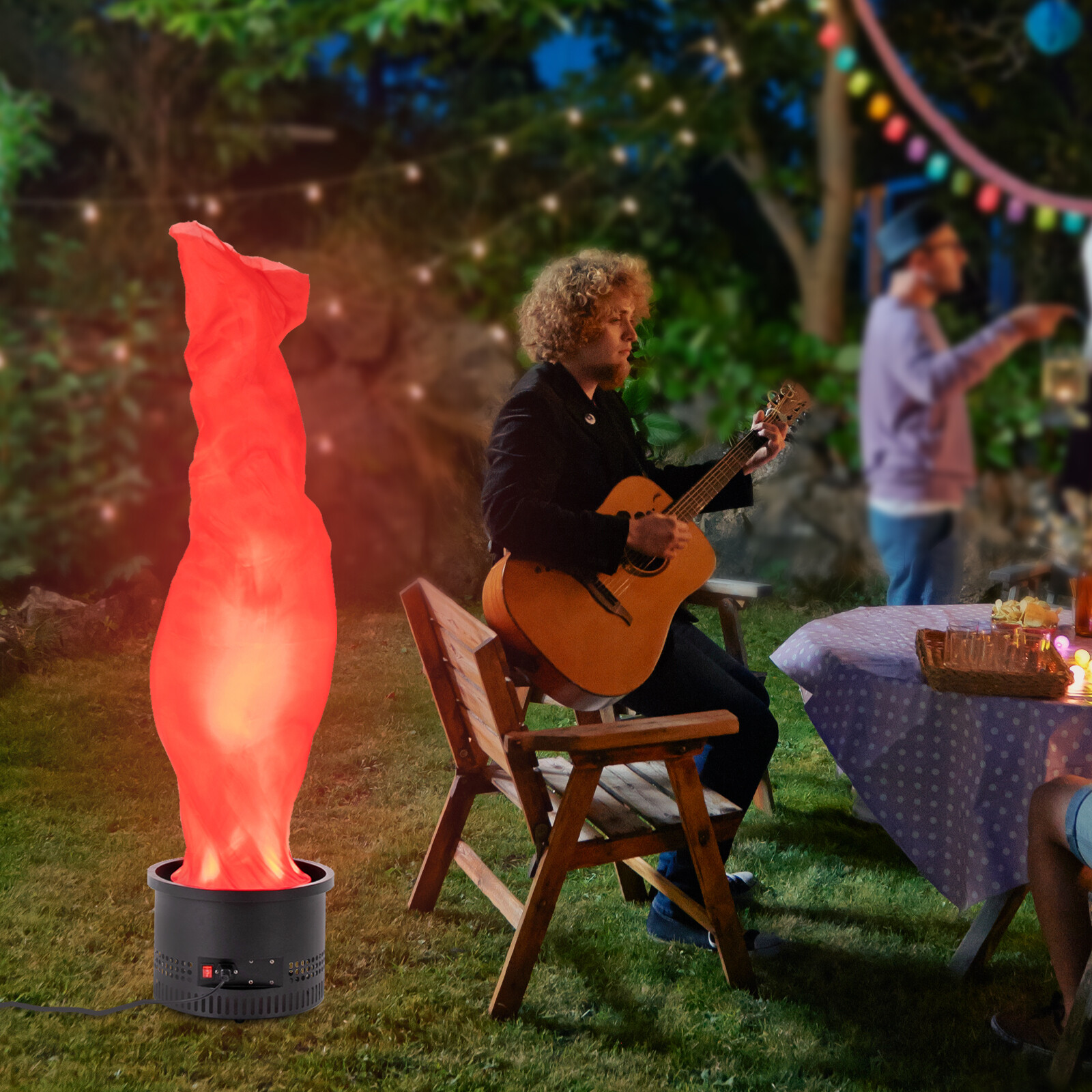 10 LED Flame Fire Light Machine Stage Atmosphere Effect Party Fake Fire Flame