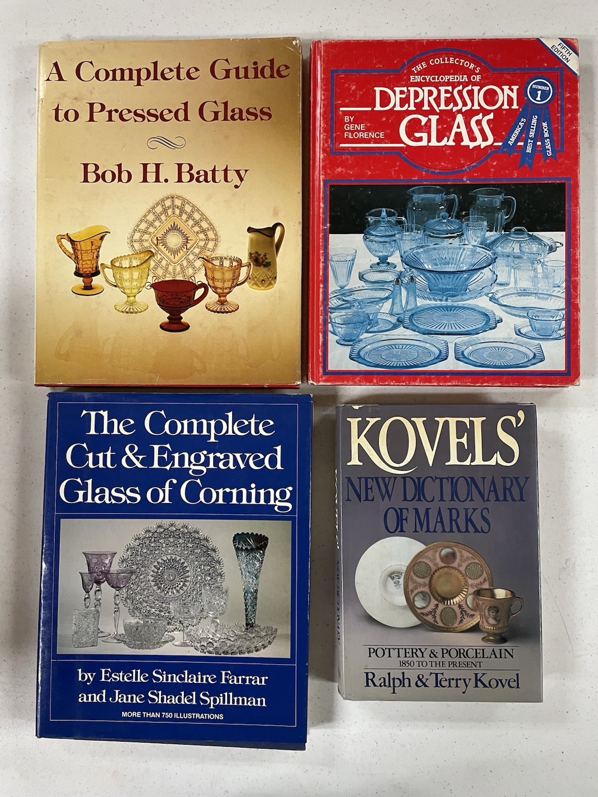 Lot Of Four Vintage Glass And Pottery Identification Books