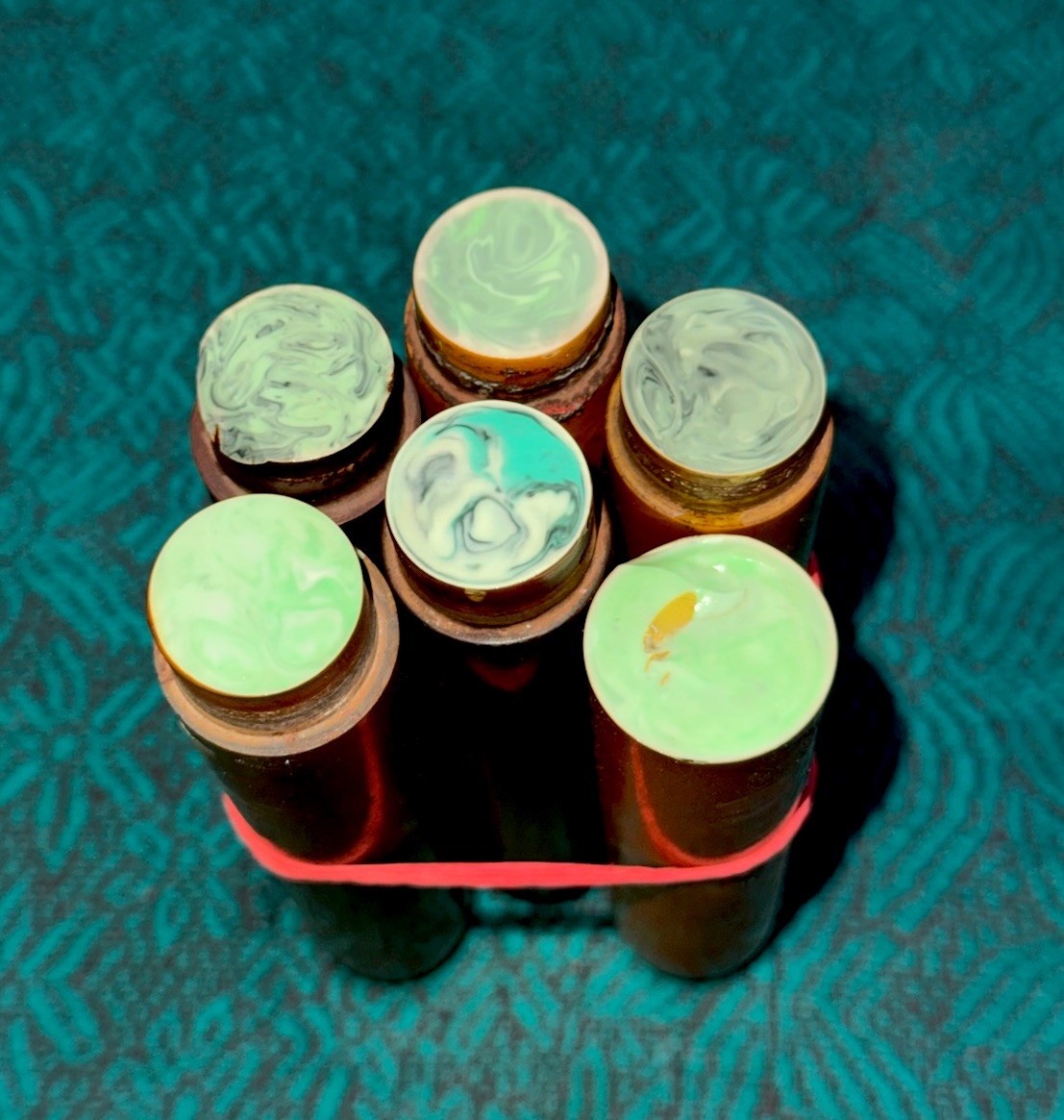 Bakelite door handle Catalin Faturan USSR greenMarble 360 grams Set of one color