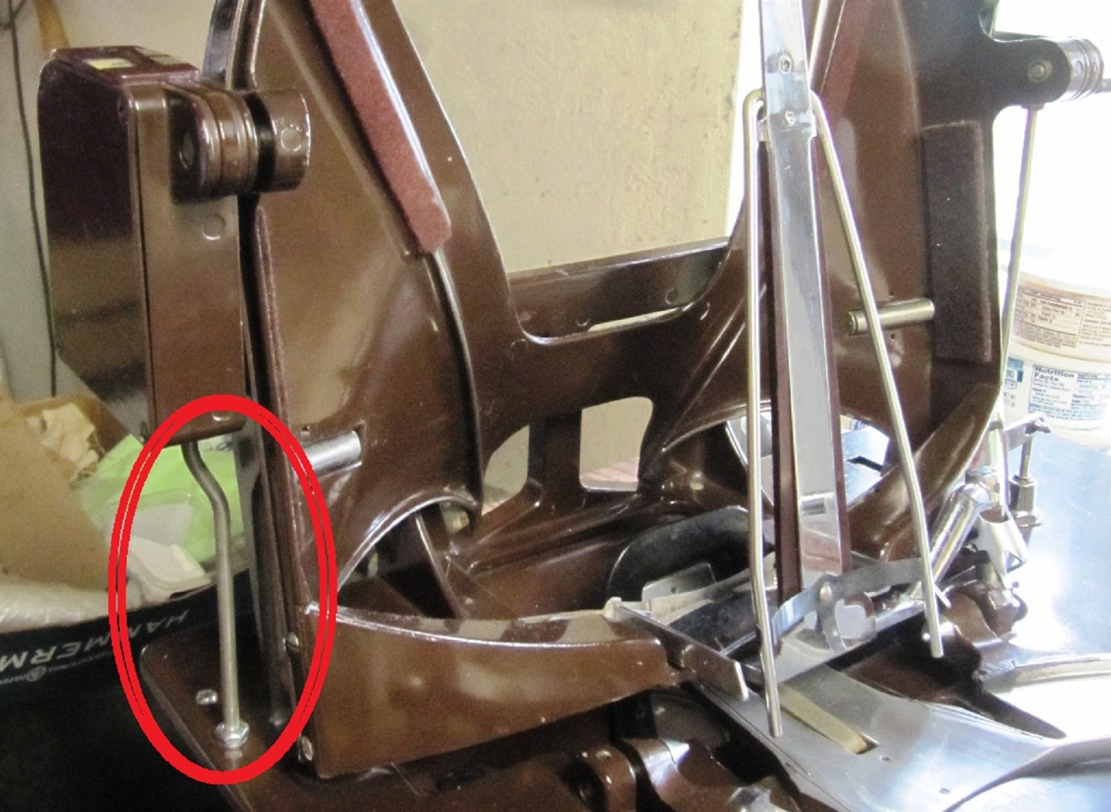 CAPEHART 41-E CHANGER Left MAGAZINE SUPPORT TIE Rod Turn-Over Radio 400N 400P