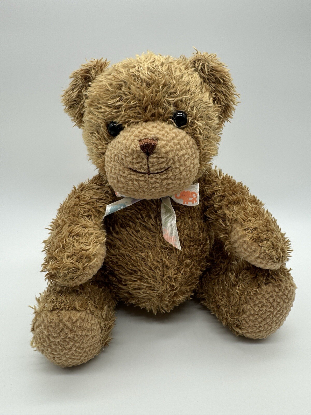Carters Tykes Baby Soft Plush Rattle Brown Teddy Bear Prestige Toy 7.5”