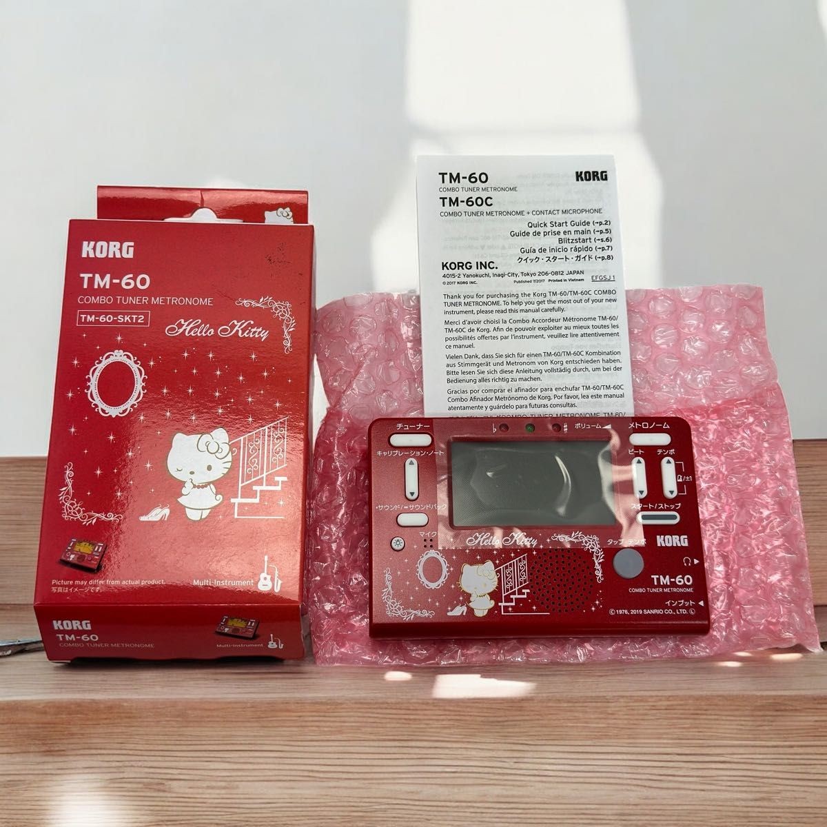 KORG Sanrio Kitty Tuner Metronome TM-60 Anniversary Hello Kitty
